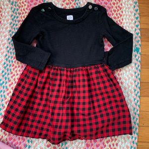 gap red&black plaid dress